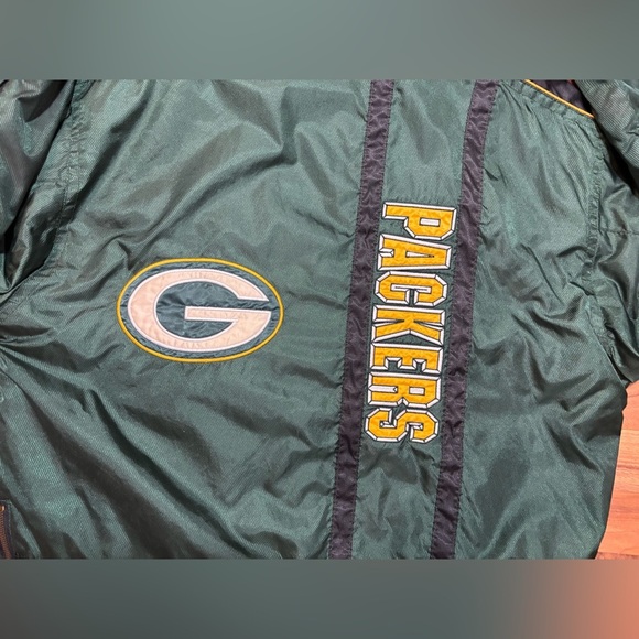 Champion Pro Line Green Bay Packers Pull Over 1/4 Zip NFL Pocket Hooded Size L - Picture 7 of 8